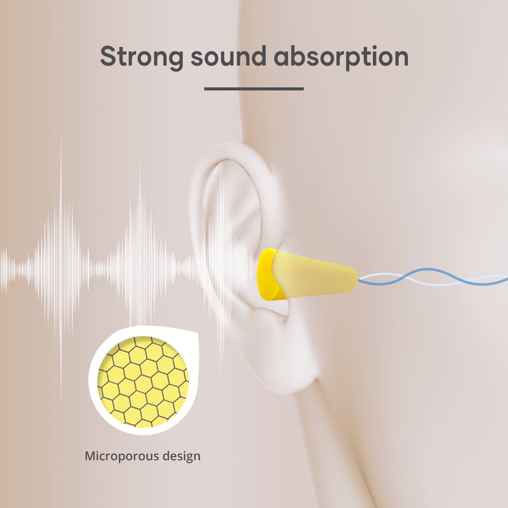 Disposable PU foam Industrial Noise Reduction cancelling Earplugs Hearing Protection Safety Ear Plugs