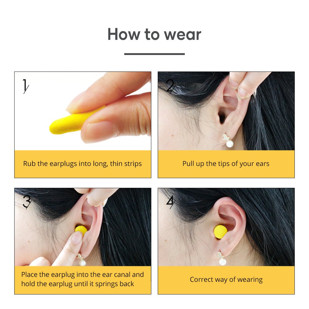Disposable PU foam Industrial Noise Reduction cancelling Earplugs Hearing Protection Safety Ear Plugs