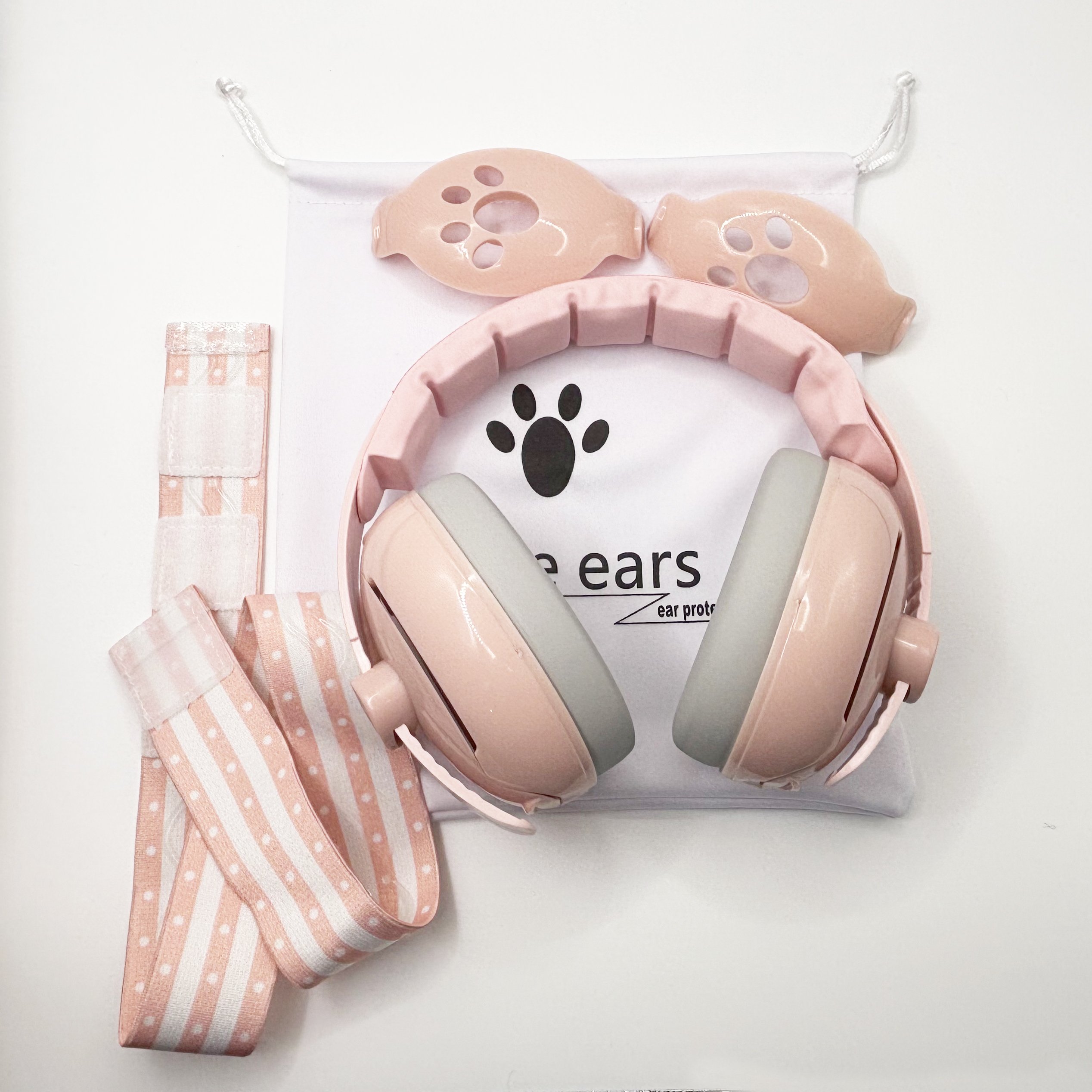 2 in 1 Baby Hearing Protection Ear Protection Earmuffs babies Toddlers ear protection ear muffs Hearing Protector airplane Pink