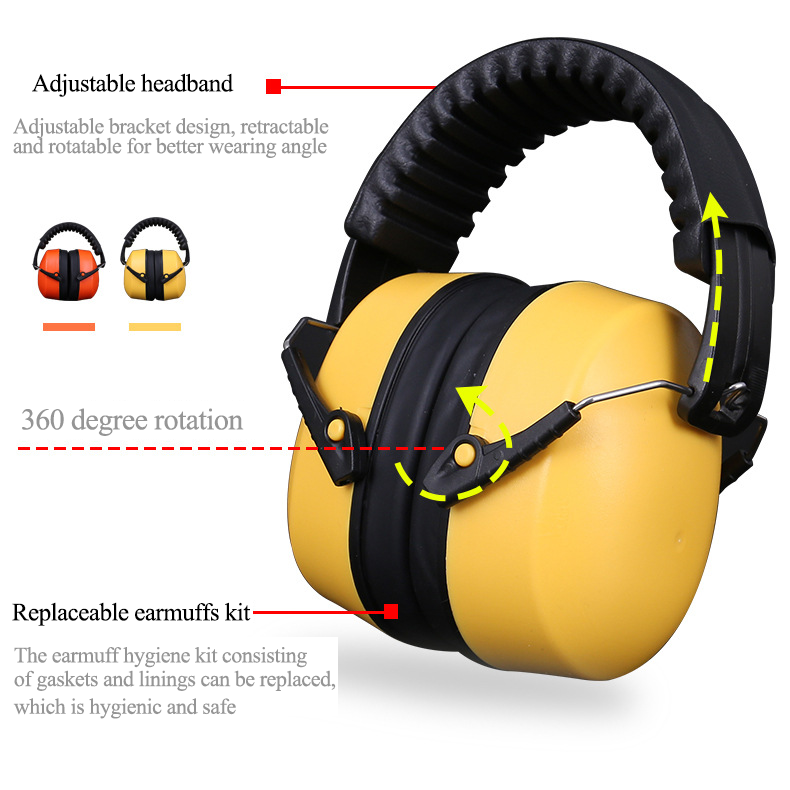 Factory Direct Anti-Noise Industrial Safety Earmuffs Soundproof Hearing Protection for Learning Shooting & Target Practice