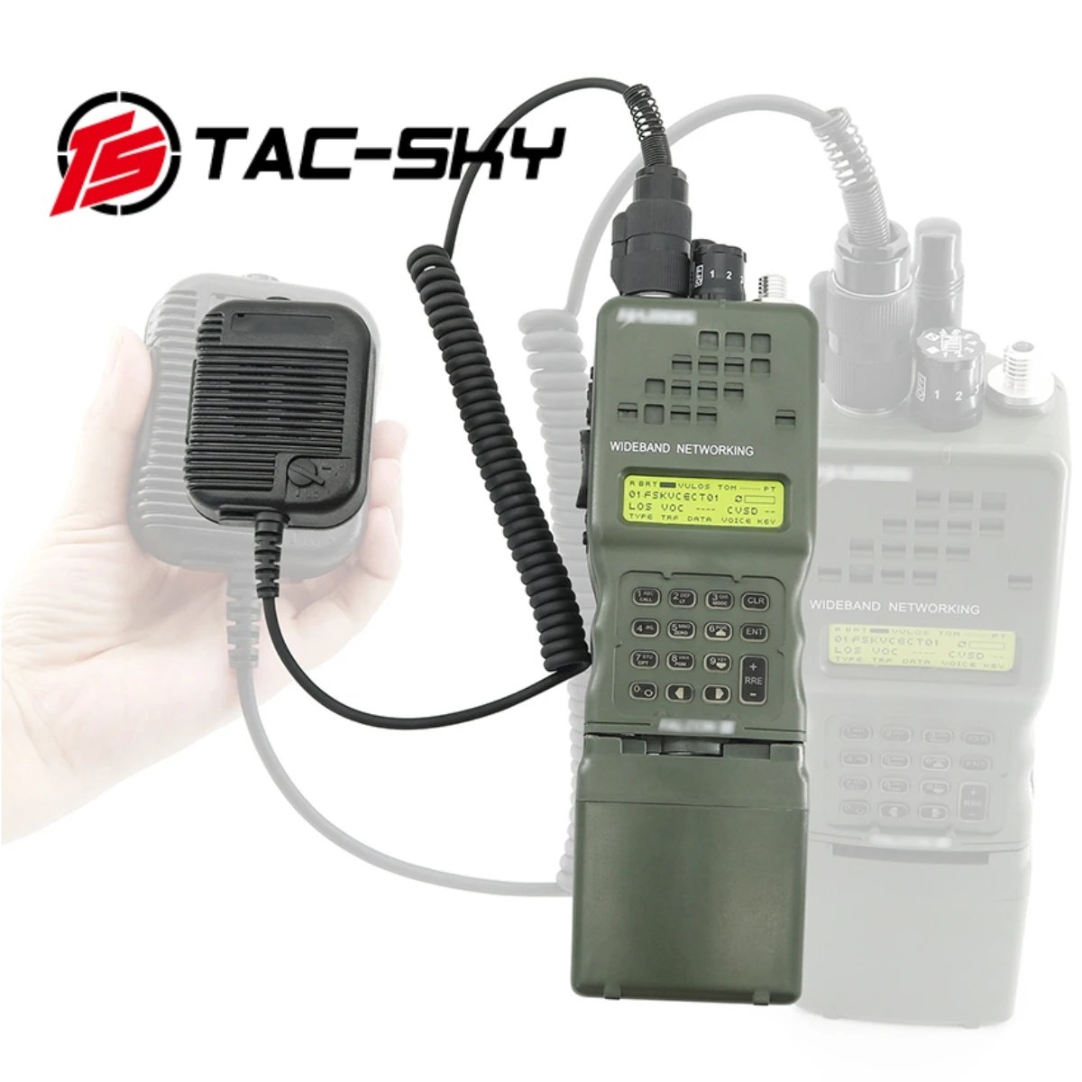 Ts Tac-Sky 6 Pin PTT Adapter Handheld Tactical Speaker Microphone Walkie Talkie PRC 148/152/163 Tactical Hearing Protection