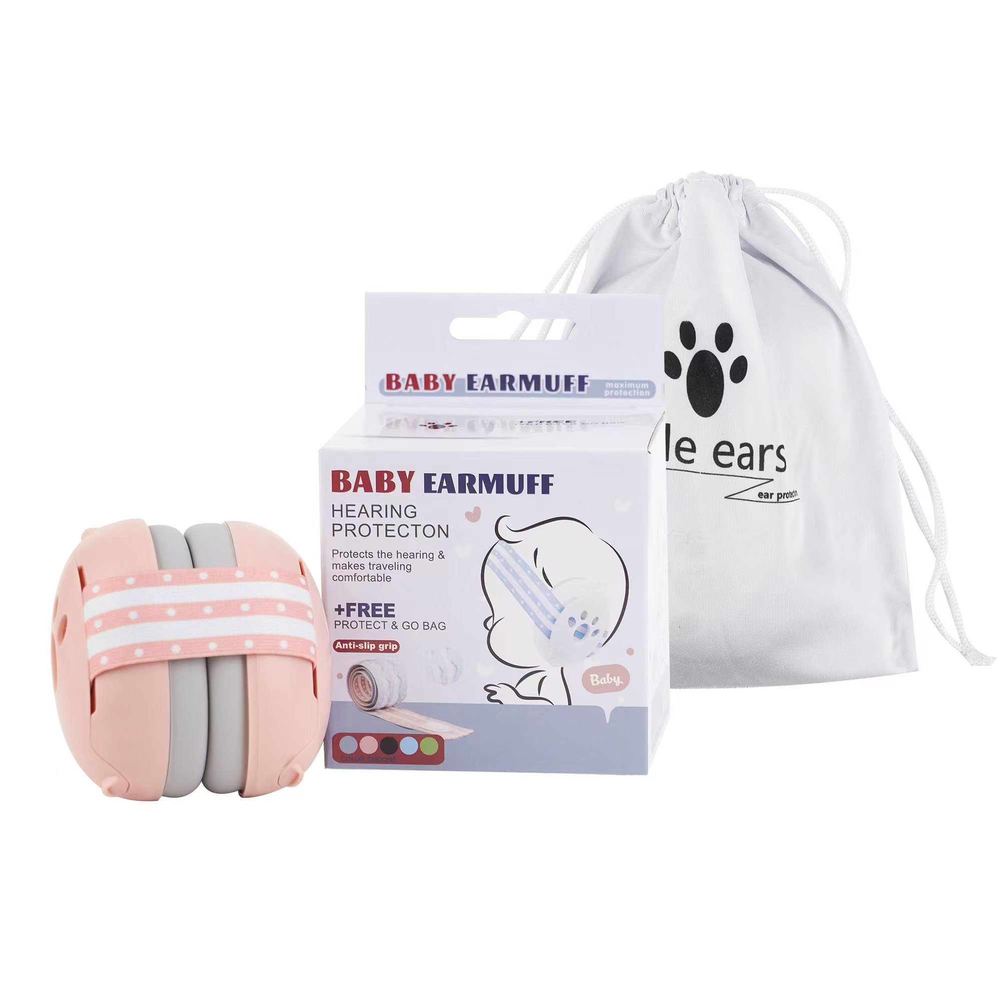 Hearing Protection Baby Earmuffs 25dB Noise Reduction Child Noise Cancelling Headphones Soft Safety Baby Earmuffs
