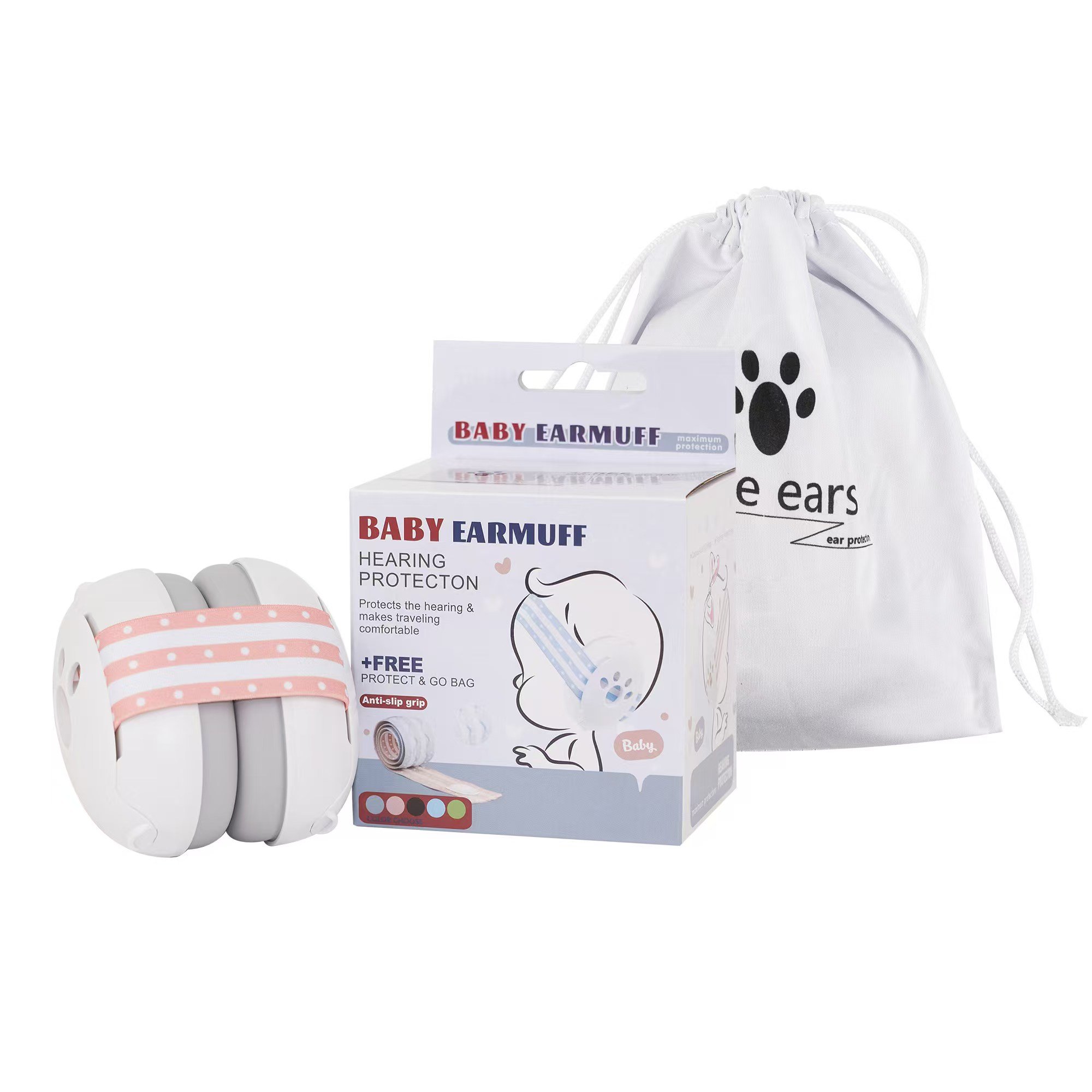 Hearing Protection Baby Earmuffs 25dB Noise Reduction Child Noise Cancelling Headphones Soft Safety Baby Earmuffs