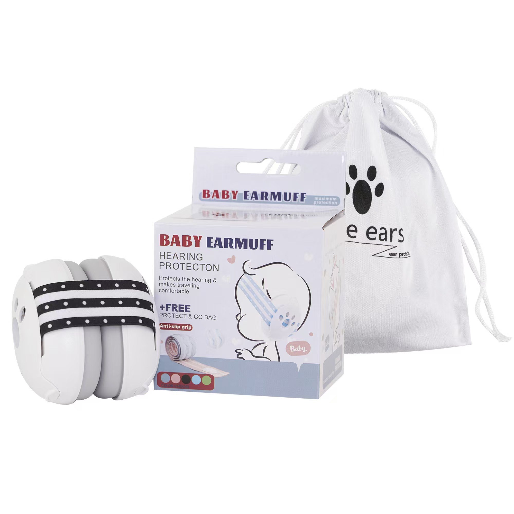 Hearing Protection Baby Earmuffs 25dB Noise Reduction Child Noise Cancelling Headphones Soft Safety Baby Earmuffs