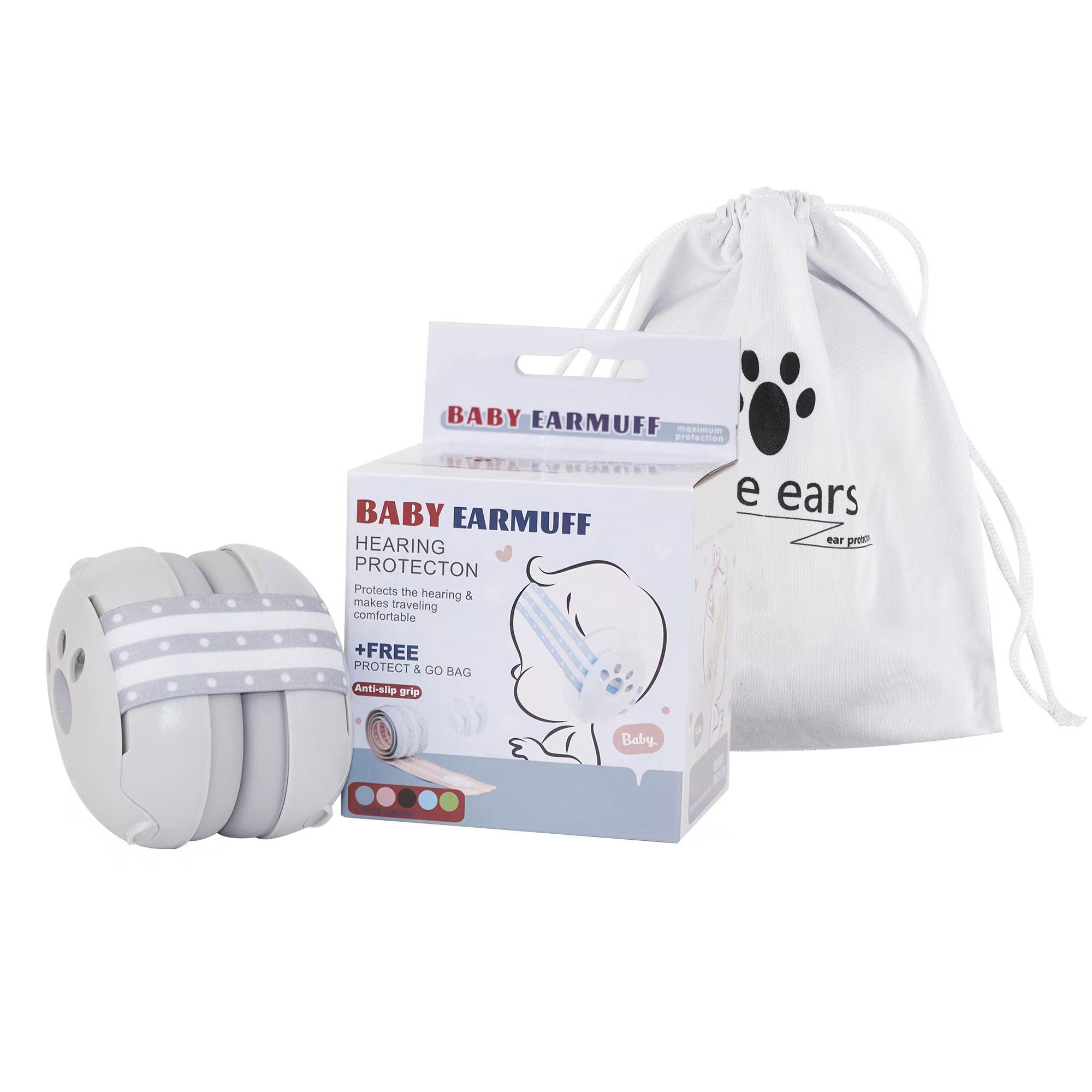 Hearing Protection Baby Earmuffs 25dB Noise Reduction Child Noise Cancelling Headphones Soft Safety Baby Earmuffs
