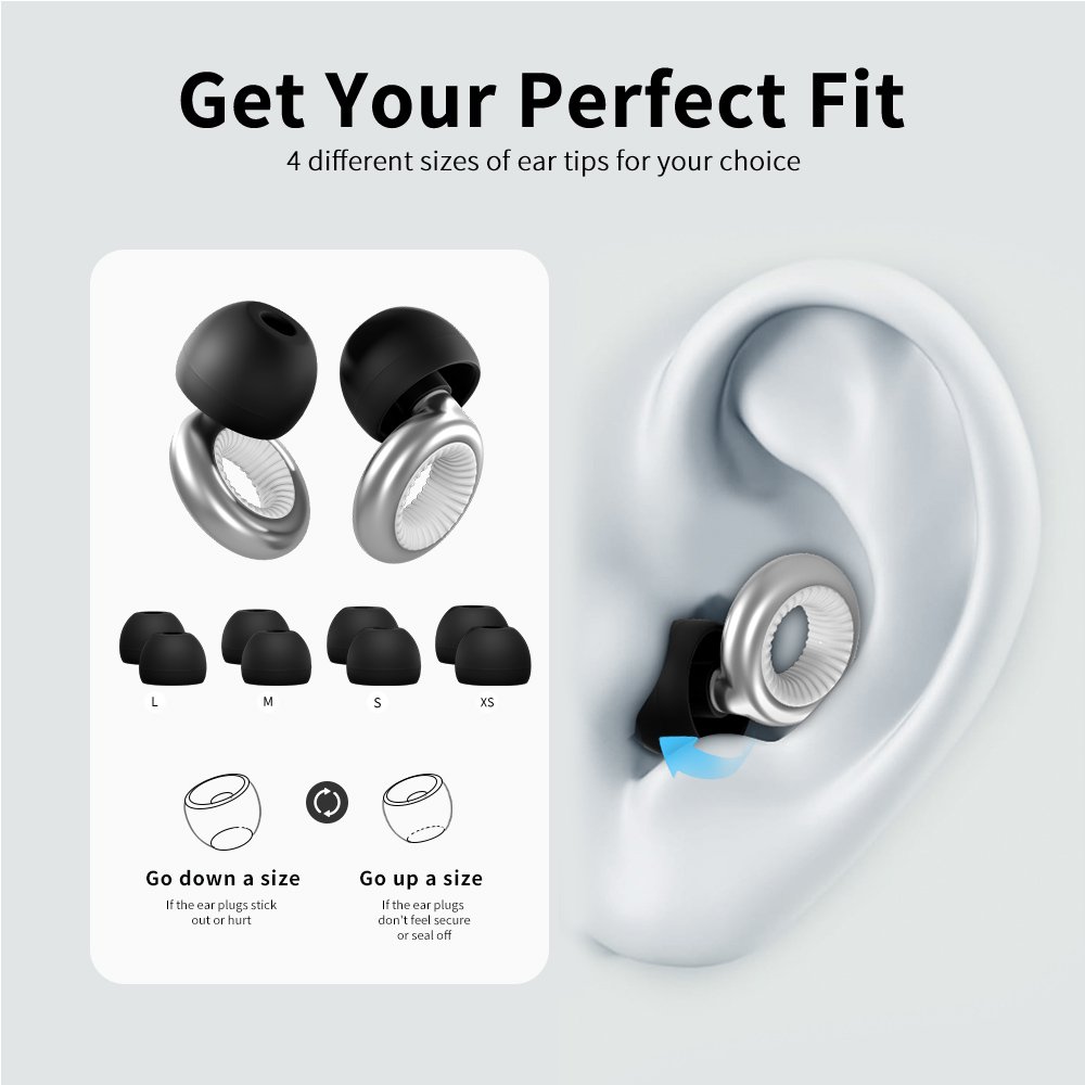 2024 Hot Sale Customizable Logo Noise Cancelling Earplugs Reusable Sleep Hearing Protection