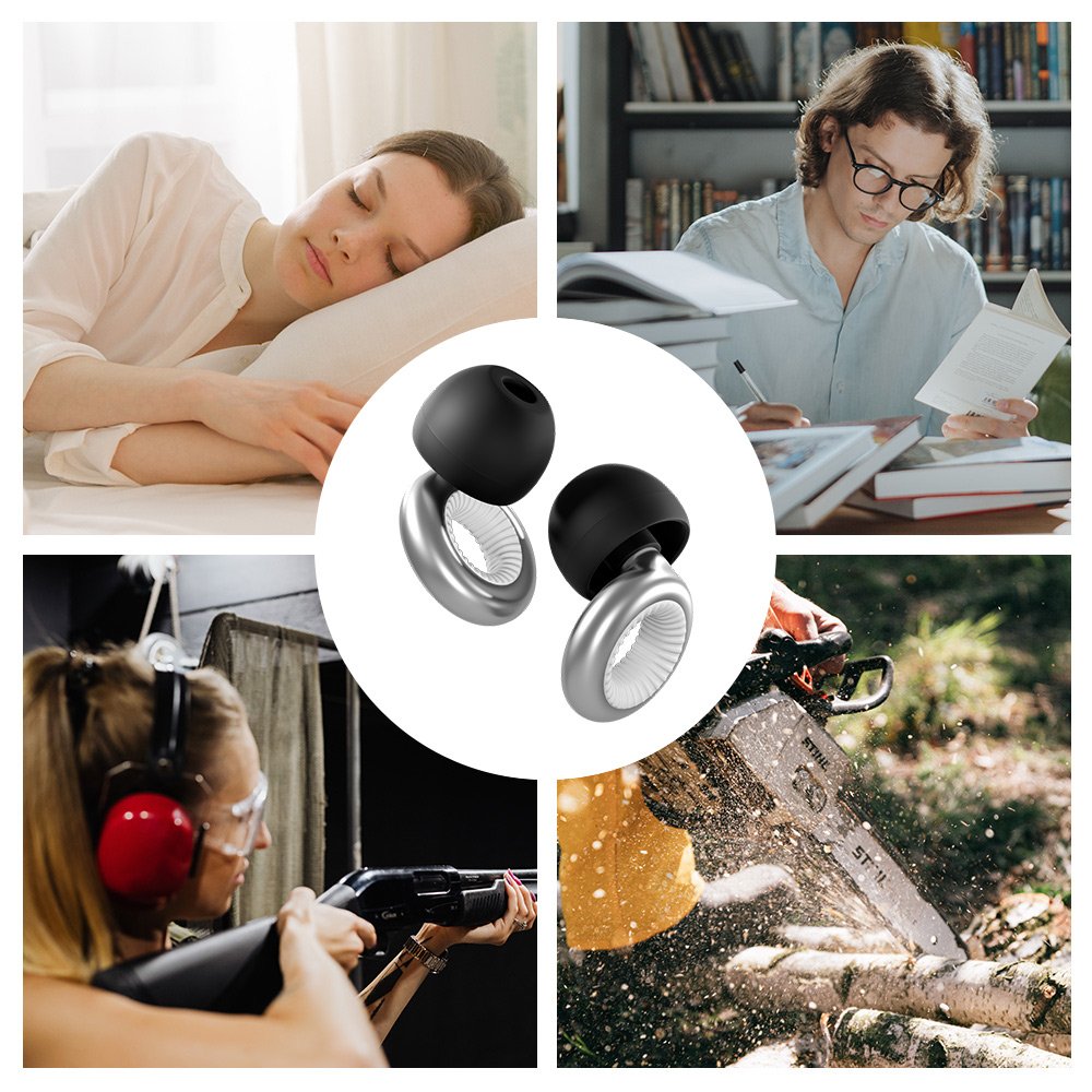 2024 Hot Sale Customizable Logo Noise Cancelling Earplugs Reusable Sleep Hearing Protection