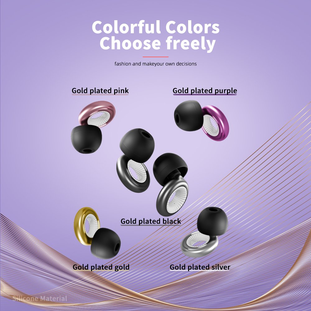 2024 Hot Sale Customizable Logo Noise Cancelling Earplugs Reusable Sleep Hearing Protection