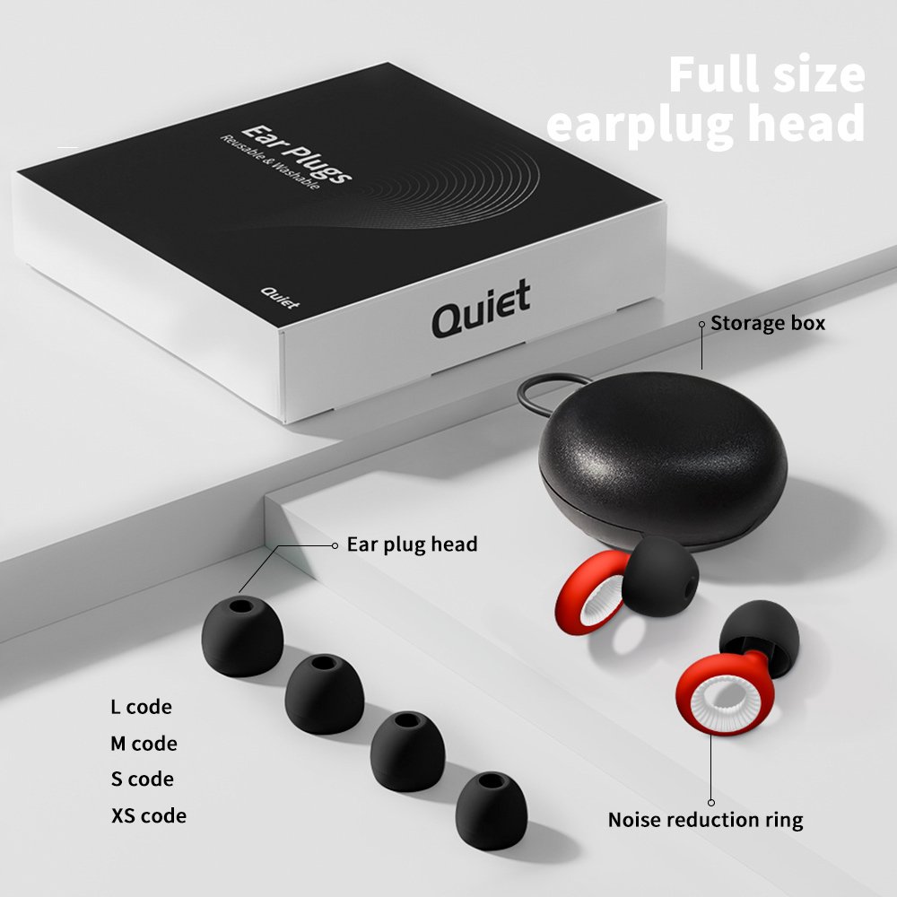 Customised LOGO Reusable Silicone Ear plugs Noise Reduction Safety Hearing Protection Silicone Earplugs Sleeping Ear plugs 28DB