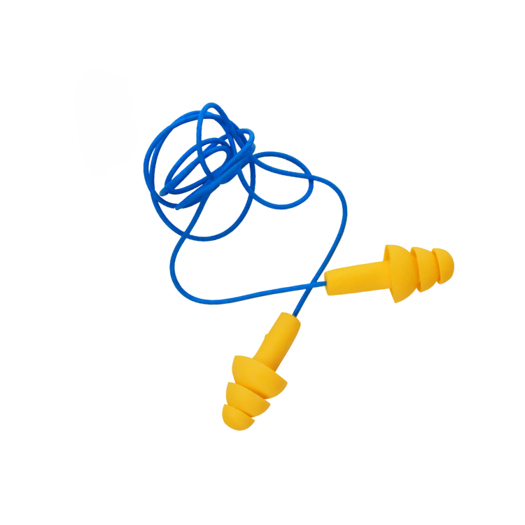 High Quality elastomeric polymer earplugs with NRR 25dB hearing protection reusable and washable earplugs with cord from Vietnam
