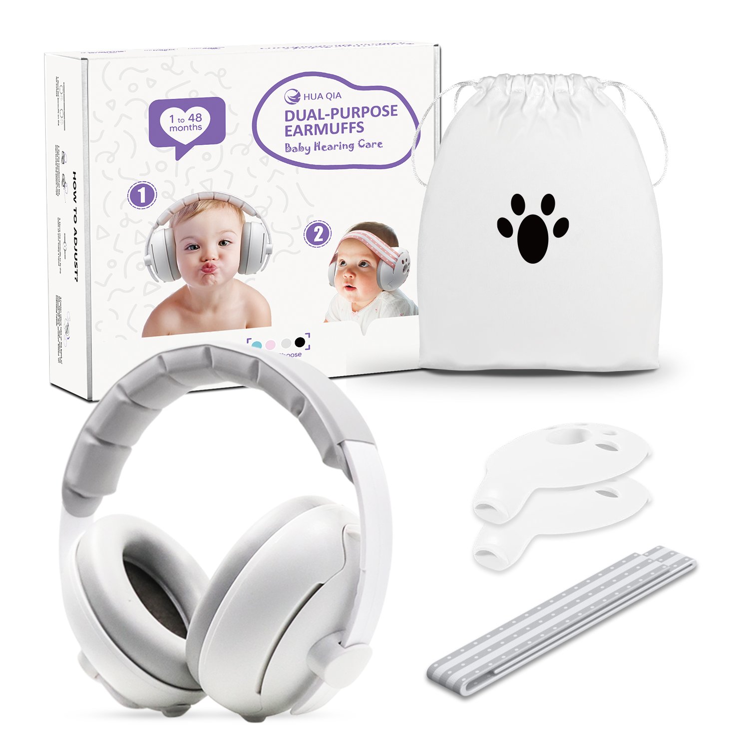 2024 Hot Sale 2-in-1 Baby Earmuffs Sleep and Hearing Ear Muff 0-4 Years Kids Hearing Protection for Babies