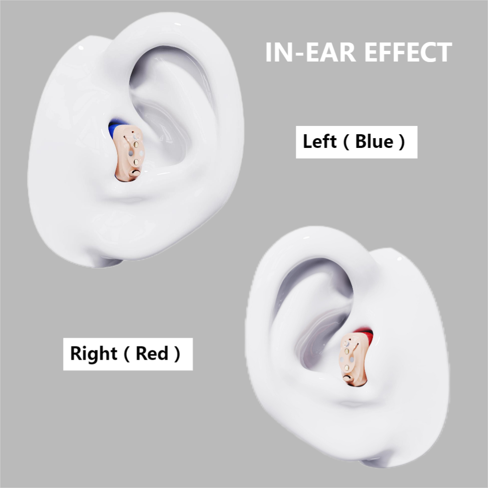 JINGHAO A17 Hot Selling Mini CIC OTC Digital Rechargeable Hearing Aids For Seniors and Deafness