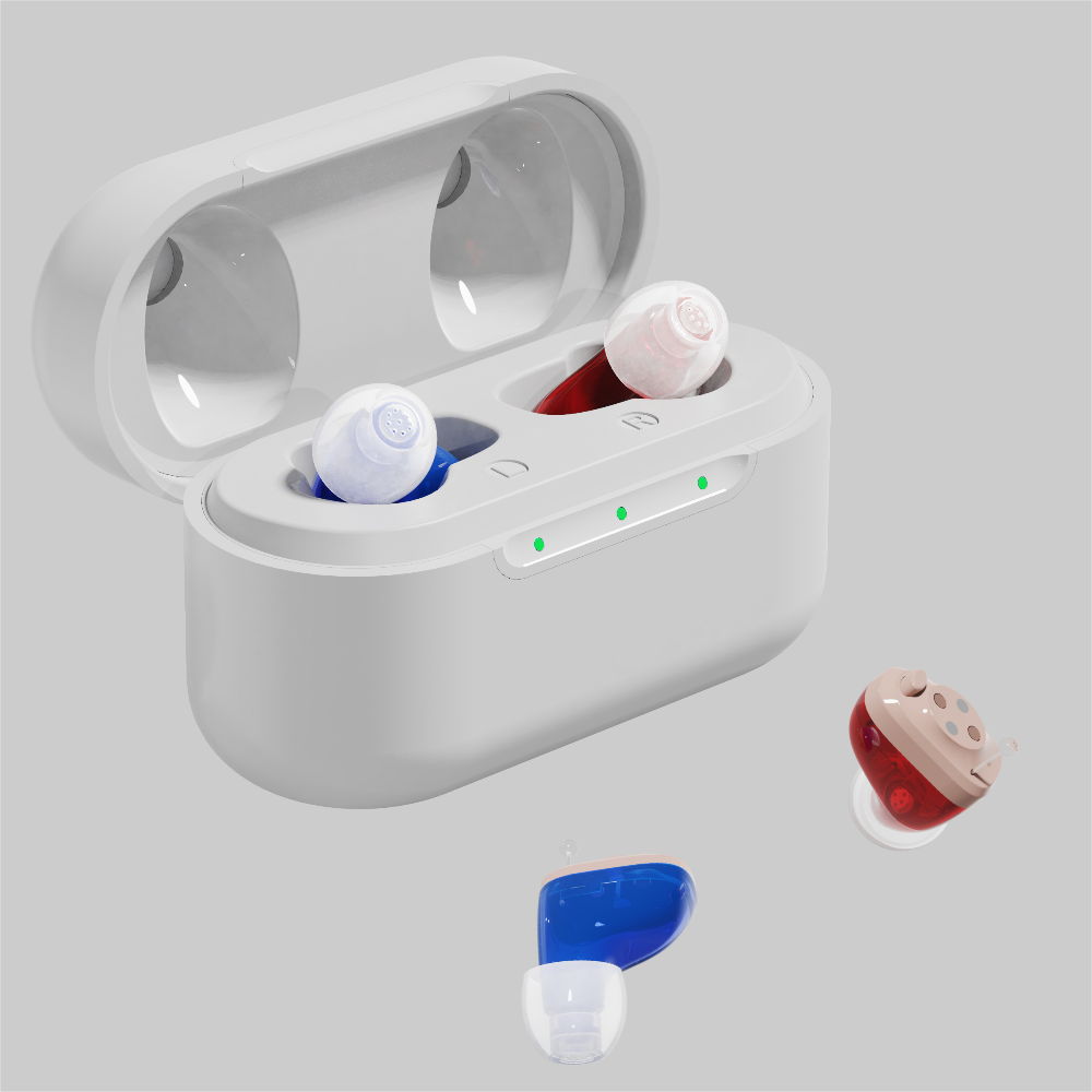JINGHAO A17 Hot Selling Mini CIC OTC Digital Rechargeable Hearing Aids For Seniors and Deafness