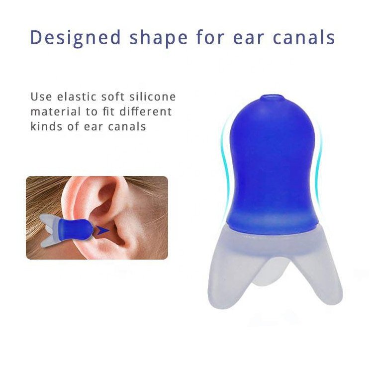32dB Reusable Silicone Ear Plugs Airplane Earplugs Custom Noise Reduction Hearing Protection for Sleeping Travel