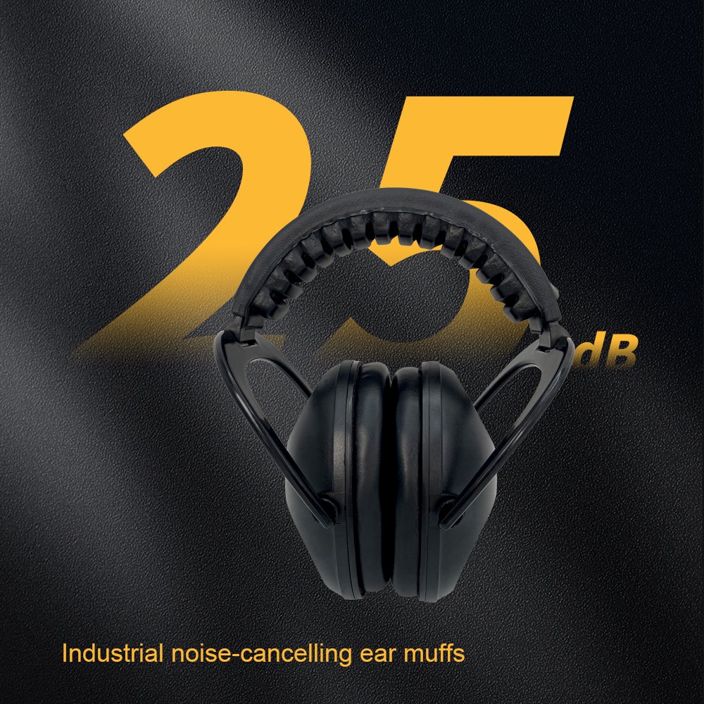 Noise Reduction Safety Ear Muffs, Hearing Protection Earmuffs, NRR 25dB Noise Sound Protection Headphones for Shooting