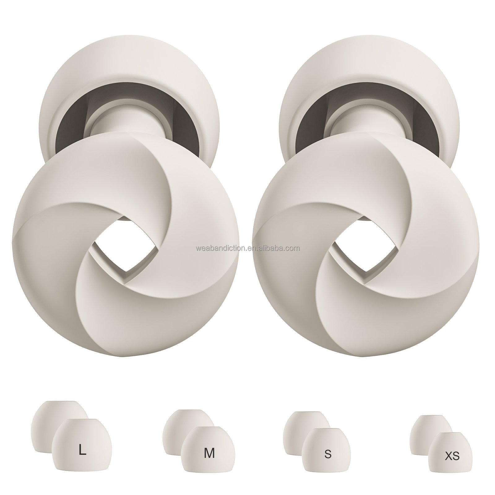 4 size Sound Insulation 33dB Earplugs Noise Reduction Sleep Hearing Protection Silicone Sleeping Ear Plugs for sleep