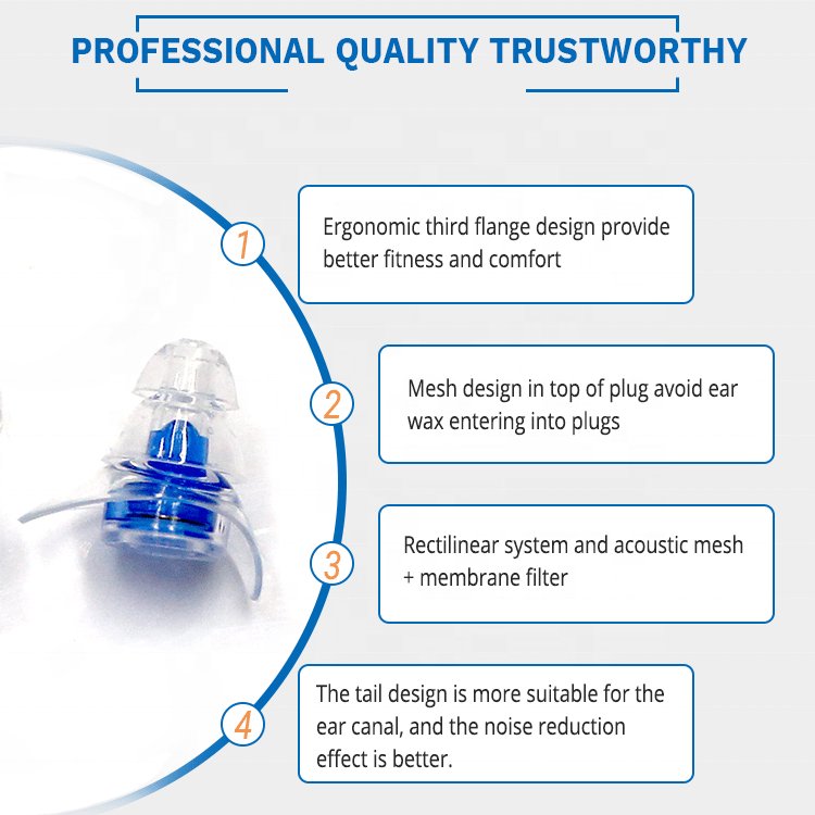 Ear Plugs for Hearing Protection Best Noise Reduction Earplugs for Concerts Fashion Music High Fidelity Earplugs