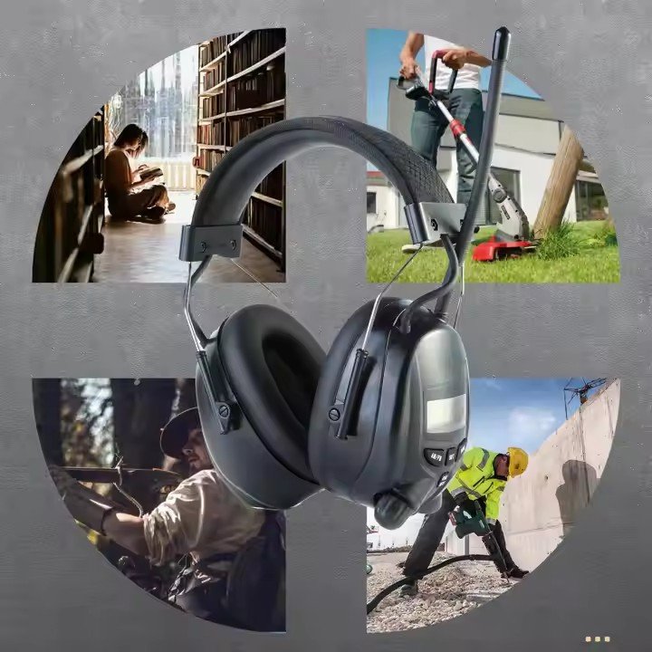 wholesale Price OEM GS180R AM/FM Radio Earmuff with LCD Featuring Noise Reduction and Safety Hearing Protection