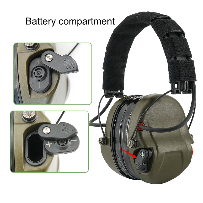 TS TAC-SKY Tactical Electronic Shooting Earmuffs with Sound AmplificationActive Noise Cancelling Earmuffs for Shooting Range