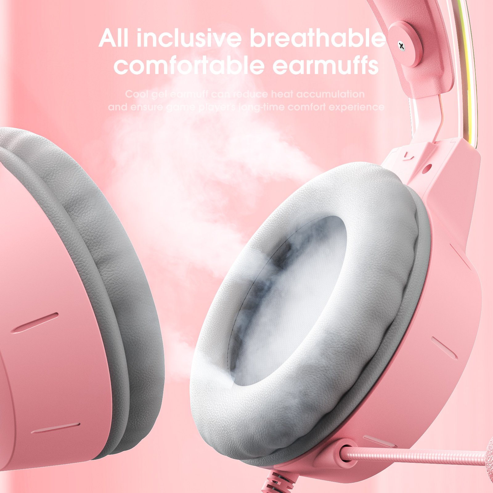 ONIKUMA X15 Pro RGB Wired Headset Cat Ear Design TWS Gaming HiFi Stereo Earphone Headphone With HD MIC