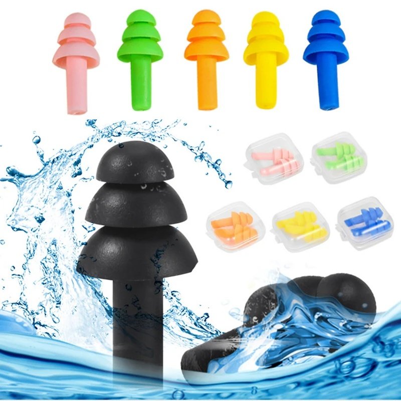 Soft Silicone Travel Noise Reduction Sound Insulation Ear Protection Anti Noise Snoring Sleeping Earplug