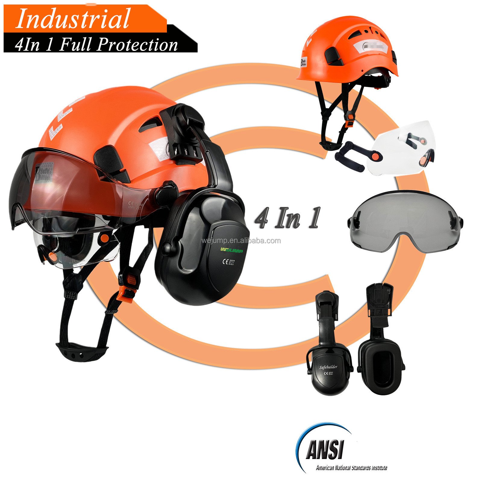 WEJUMP SAFETY Anti-noise Ear Muff Hearing Protection Protective Noise cancelling Safety Earmuffs For Industrial