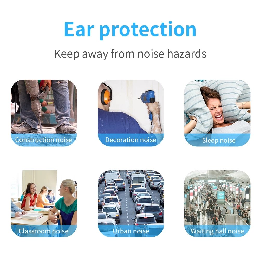 2022 Amazon Best Selling Product Sponge Earplugs Hearing Protector Travel Sleeping Earplugs