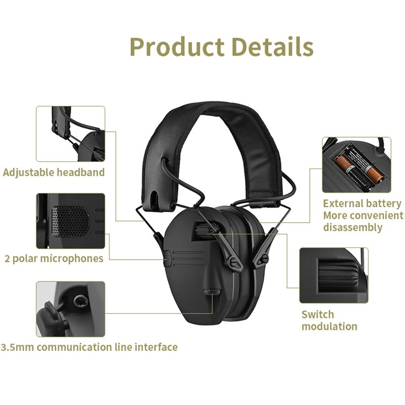 Honey well Professional Electronics tactical ear muffs compression noise cancelling protection headset earmuff for shooting