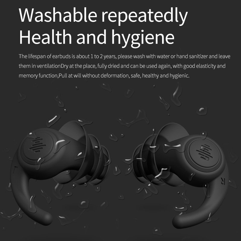 Prime Quality Protective Hearing Protection sleeping silicone earplugs shark fin fully washable for sleeping swimming festival