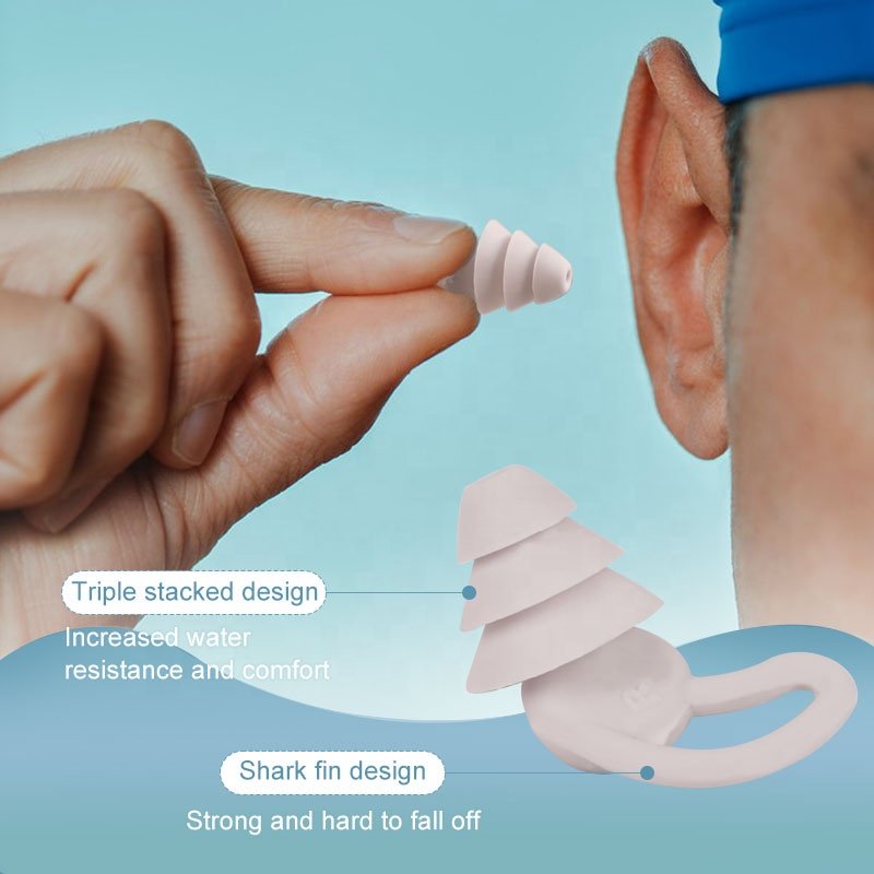 Noise Reduction Sleep Earplugs Silicone Ear Plugs for Swimming Sound Insulation Sleep Earplugs Reusable Noise Reduction Earplugs