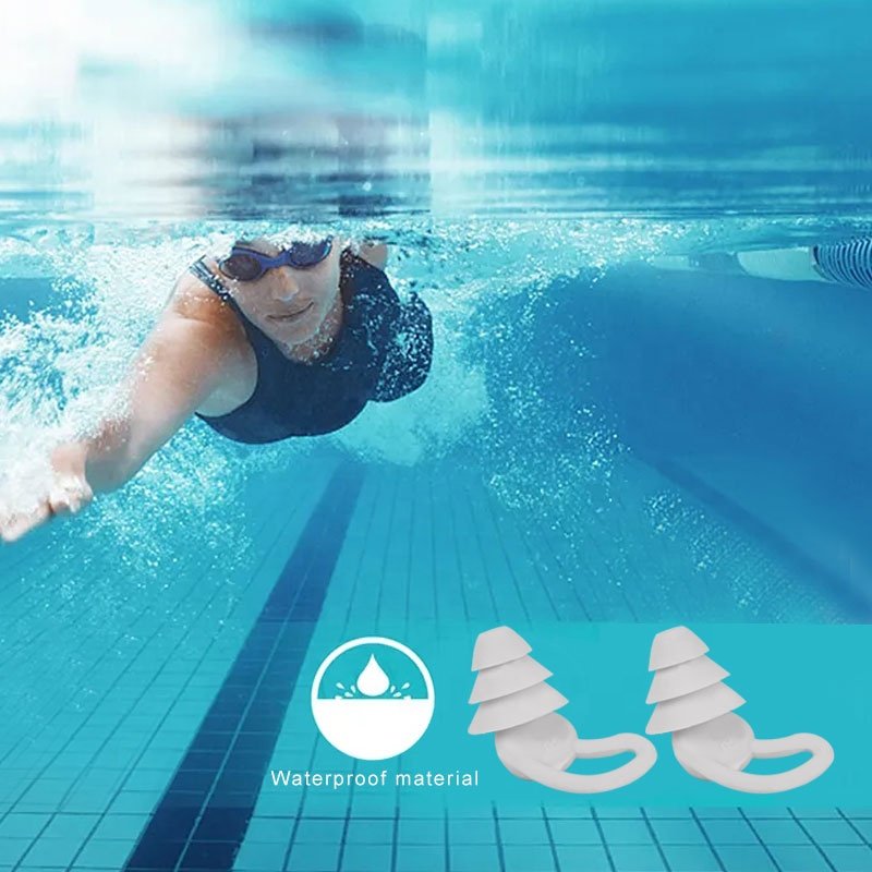 Noise Reduction Sleep Earplugs Silicone Ear Plugs for Swimming Sound Insulation Sleep Earplugs Reusable Noise Reduction Earplugs