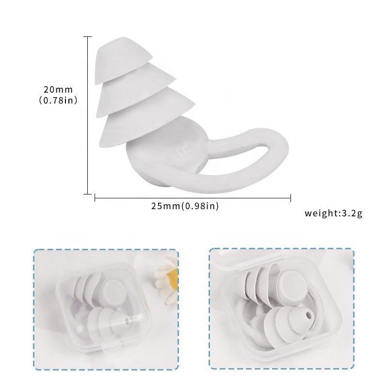 Noise Reduction Sleep Earplugs Silicone Ear Plugs for Swimming Sound Insulation Sleep Earplugs Reusable Noise Reduction Earplugs