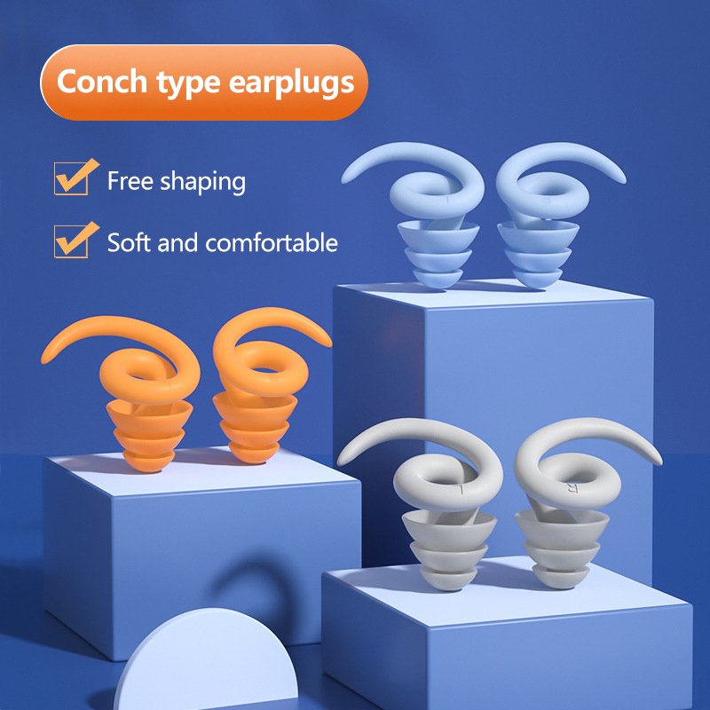 Wholesale Reusable Protective Ear Hearing Protection Soft Silicone Sound Waterproof Earplugs