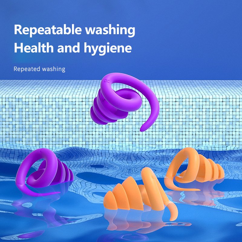 Wholesale Reusable Protective Ear Hearing Protection Soft Silicone Sound Waterproof Earplugs
