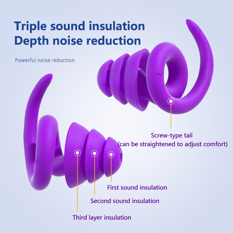 Wholesale Reusable Protective Ear Hearing Protection Soft Silicone Sound Waterproof Earplugs