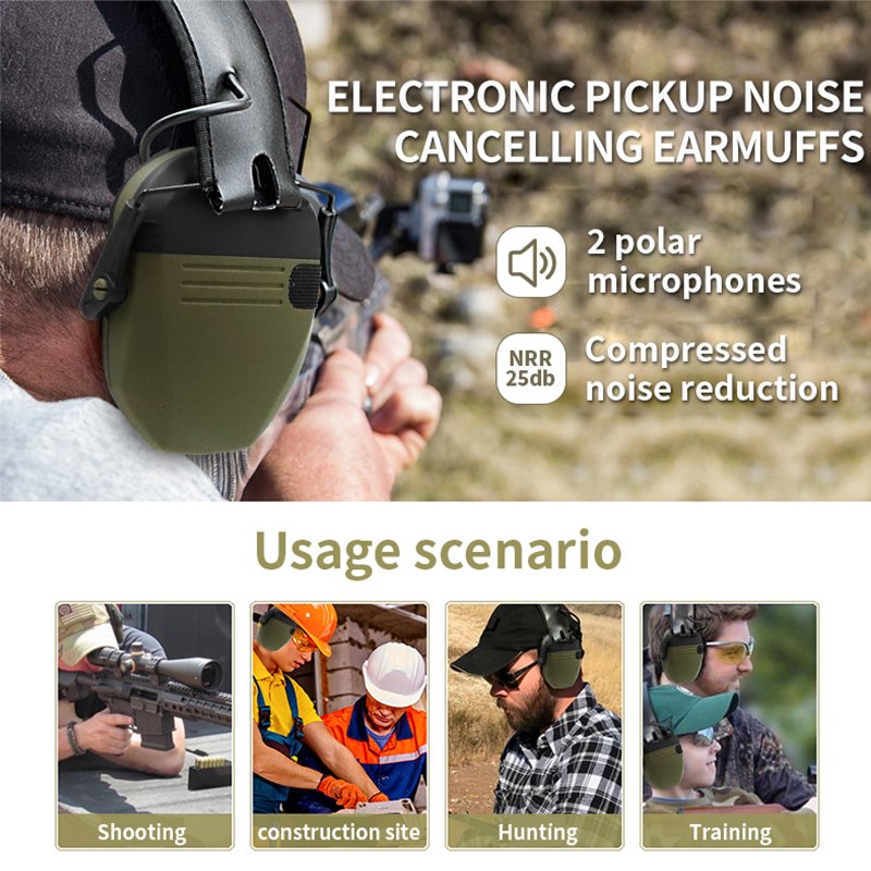 Honey well Professional Electronics tactical ear muffs compression noise cancelling protection headset earmuff for shooting