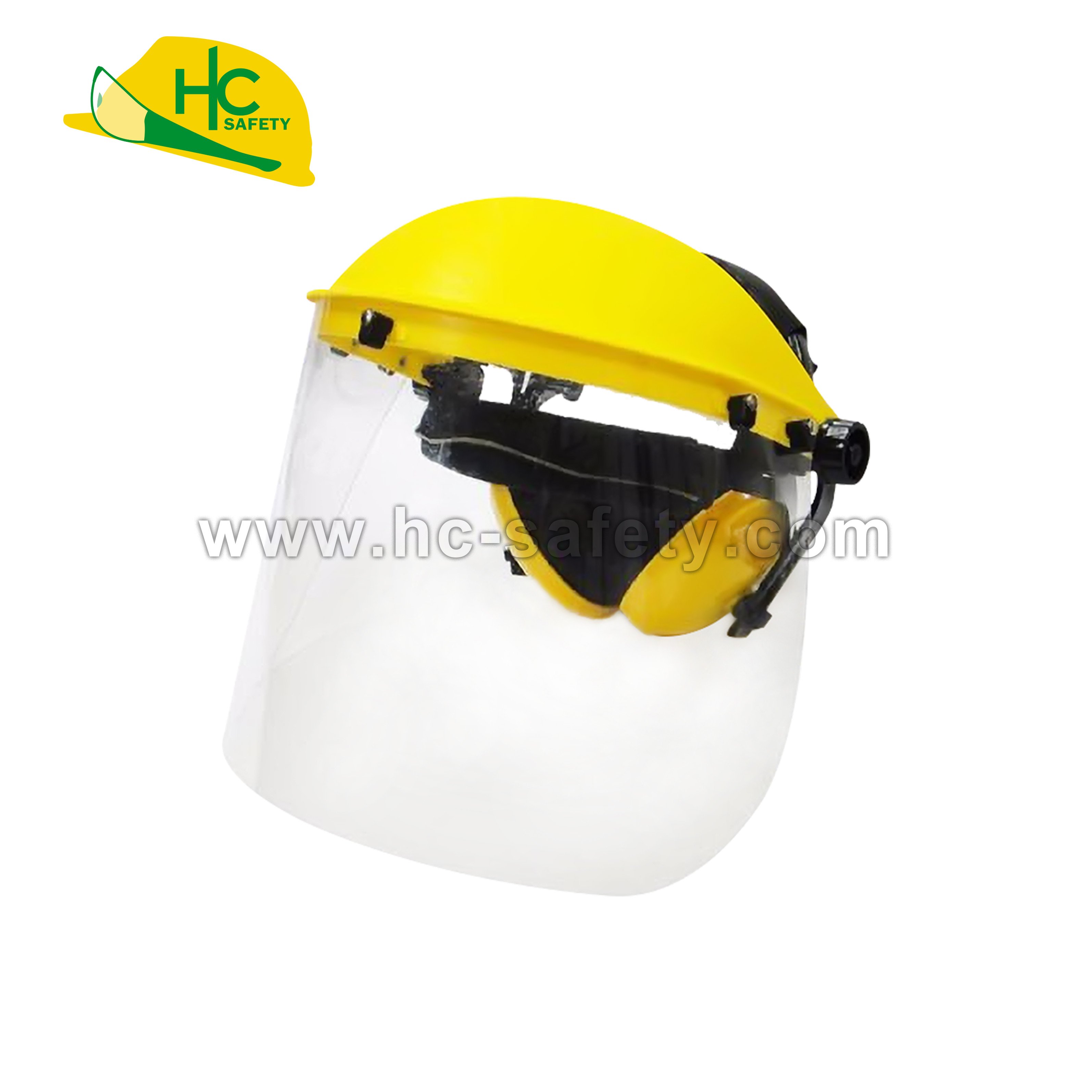HC800B Meshwork Face Visor PC Visor Face Shield With Earmuffs Set