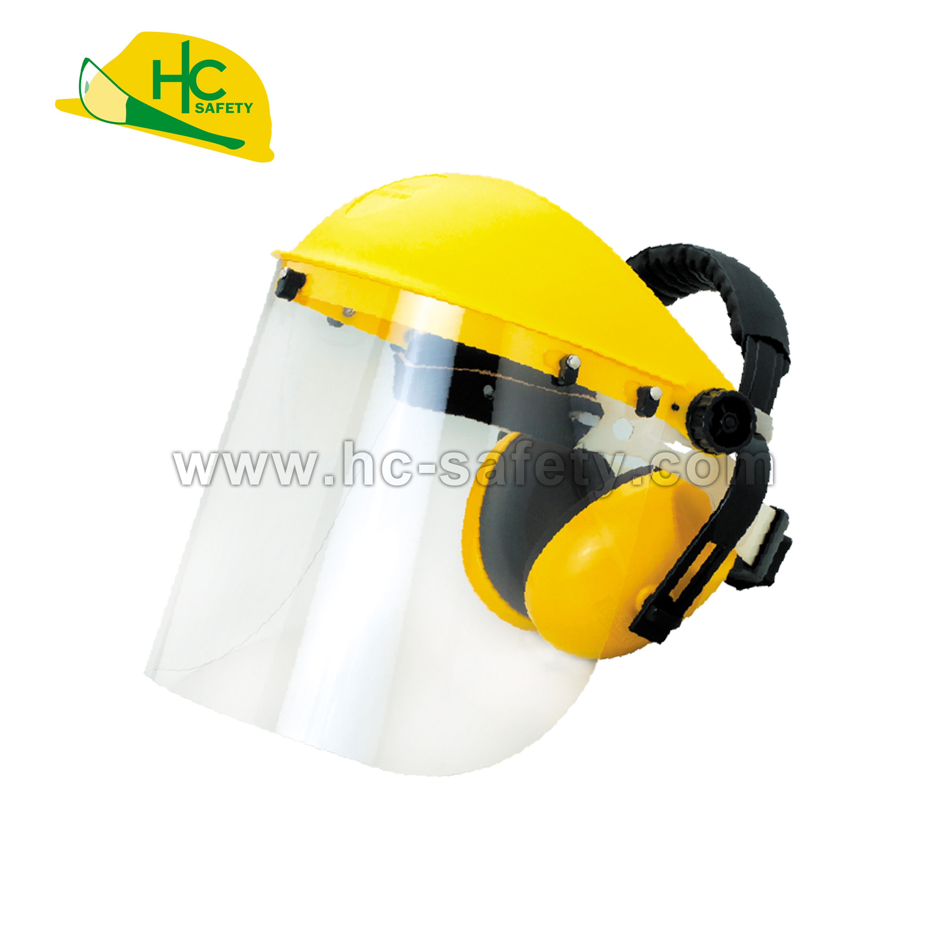 HC800B Meshwork Face Visor PC Visor Face Shield With Earmuffs Set