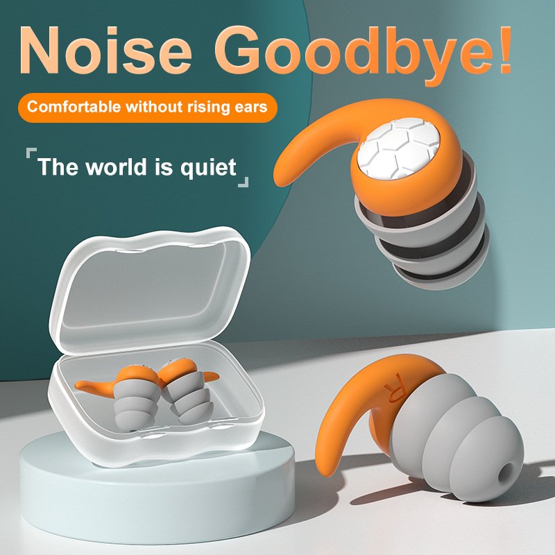 High Quality Custom Logo Silicone Ear Plugs Noise Cancelling Swimming Safety Earplugs Hearing Protection Accessories Wholesale