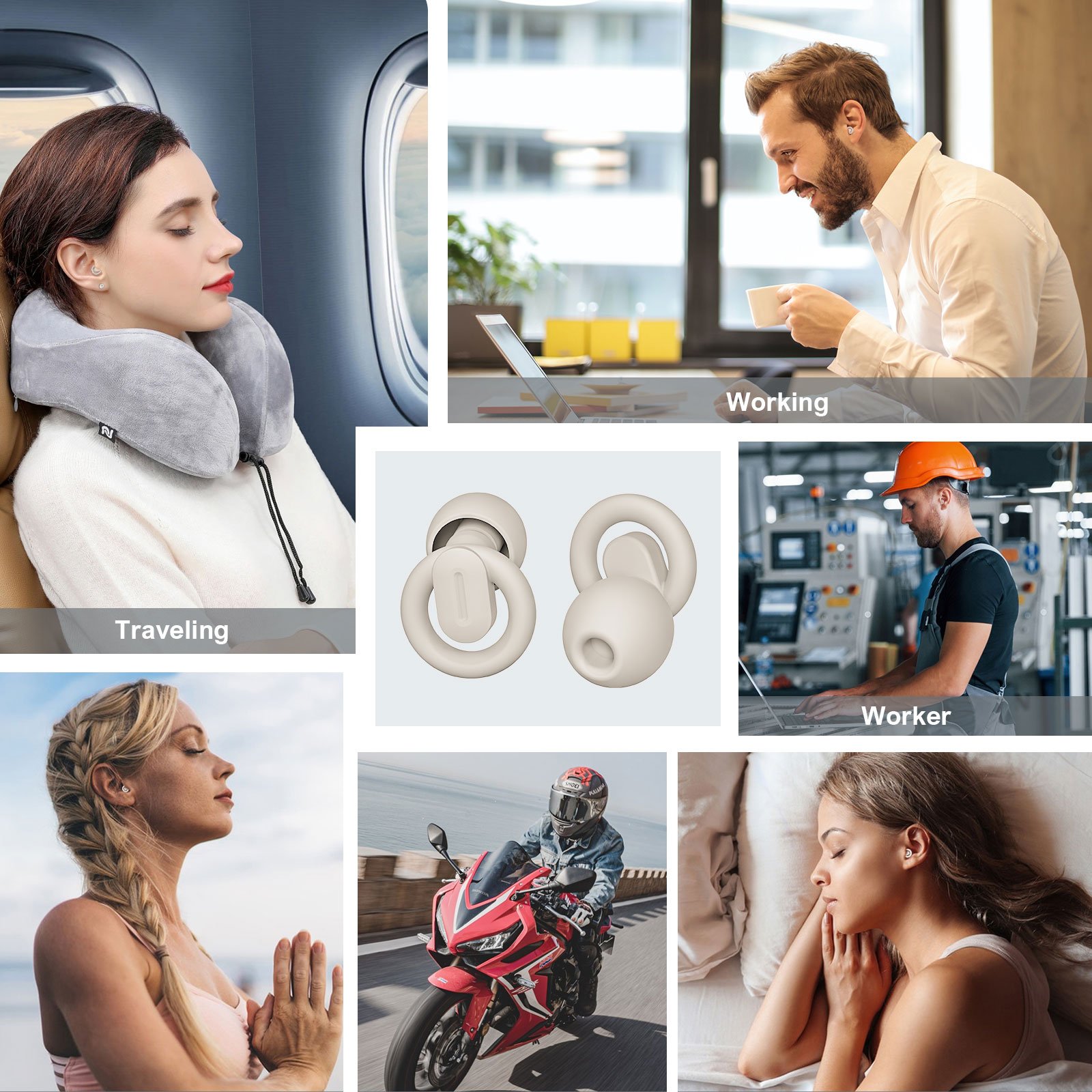 Custom logo Sleeping Ear Plugs Shooting Ear Protection Noise Reducing Soundproof Silicone Ear Plugs for sleep