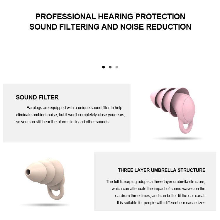 Waterproof Silicone Earplugs for Festival Sleep Noise Reduction and Mute Aid with Safety Feature Hearing Protection Product