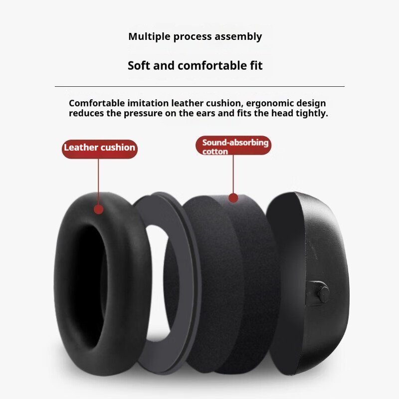 Industrial Ear Muffs Sleep 29dB Noise Reduction Head-Mounted Grinding Construction Factory Workshop Hearing Protection