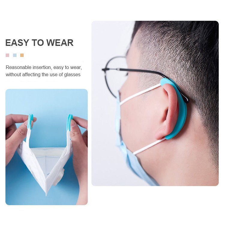 Colorful Silicone Ear Hook Mask with Noise Reduction Universal Accessory Comfortable Hearing Protection Pain Earrings Protector