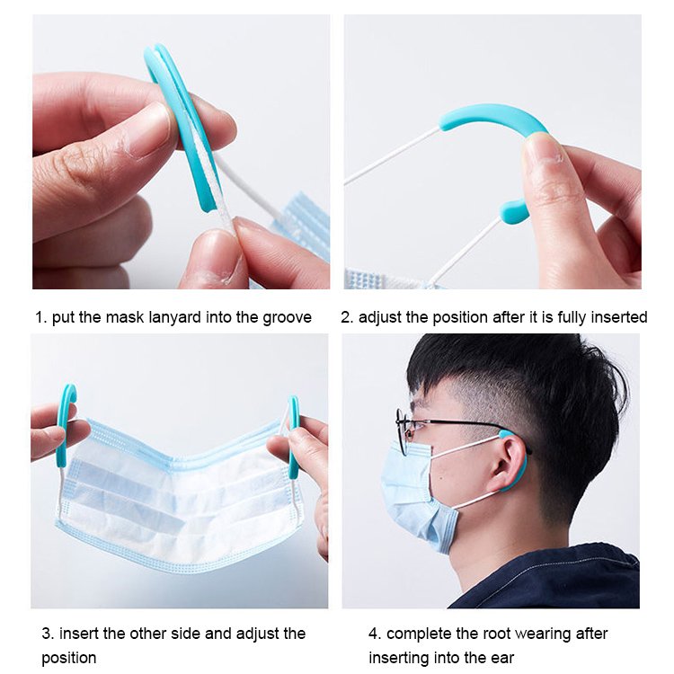 Colorful Silicone Ear Hook Mask with Noise Reduction Universal Accessory Comfortable Hearing Protection Pain Earrings Protector