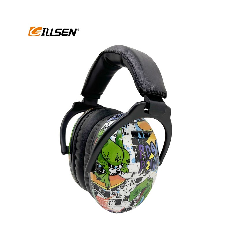 Customized Noise Reduction Foldable Adjustable Soft Ear Defender Kid Ear muff Sleeping Studying Earmuffs for Graffiti Style