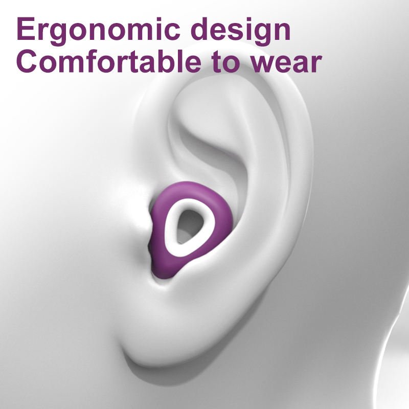 Comfortable Silicone Earplugs Noise Reduction Washable Sound Blocking Hearing Protection Sleep Work Study Snoring Safety Feature