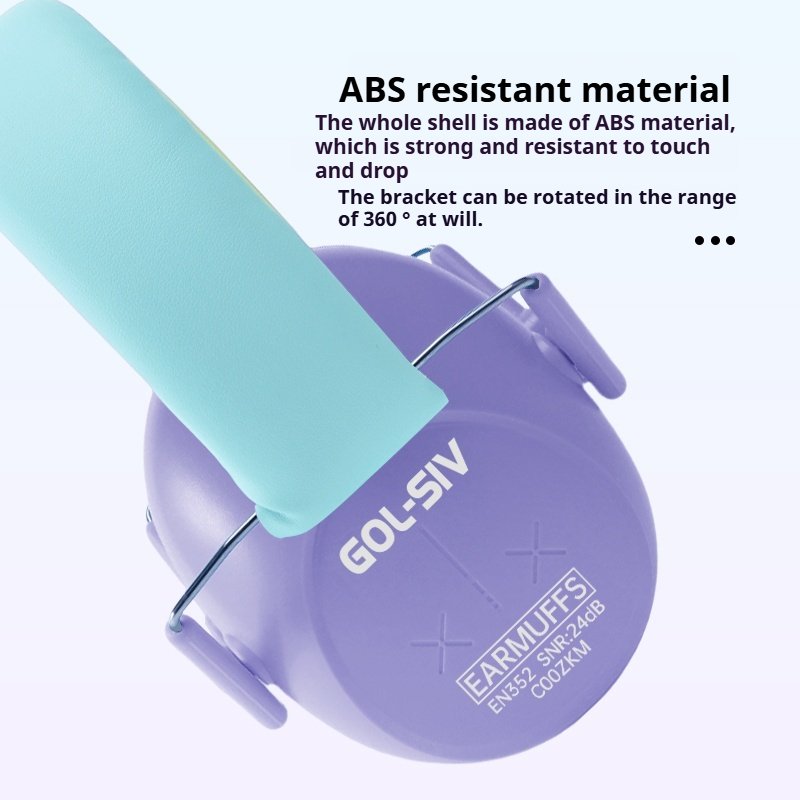 Purple ABS Children's Earmuffs Safety Noise-Reducing Earplugs for Hearing Protection Baby Safe Noise Isolating Ear Muff