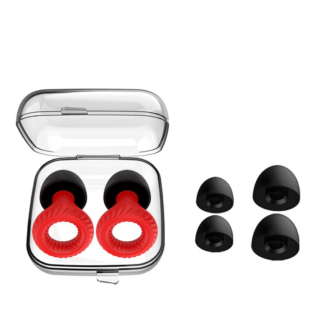 Quiet Ear Plugs for 25-28dB Noise Cancelling Soft Reusable Hearing Protection in Flexible Silicone for Sleep