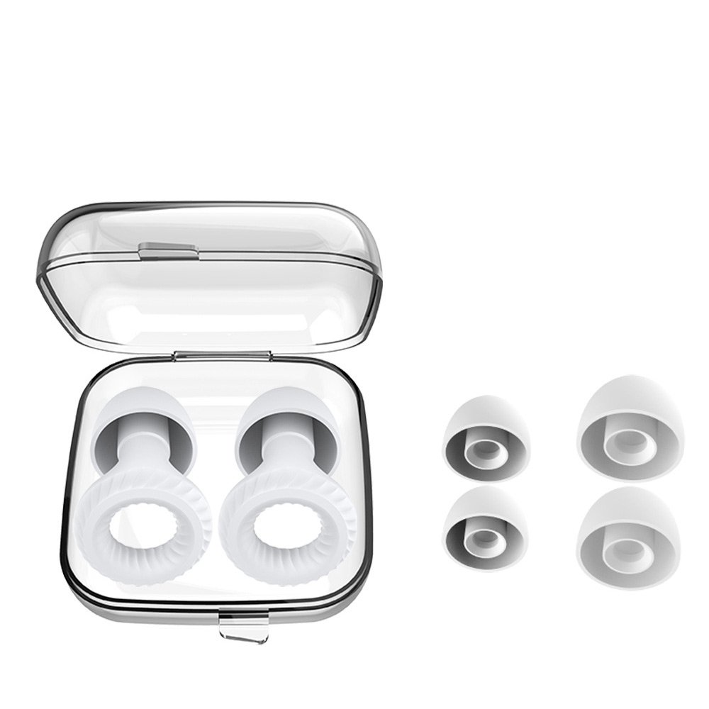 Quiet Ear Plugs for 25-28dB Noise Cancelling Soft Reusable Hearing Protection in Flexible Silicone for Sleep