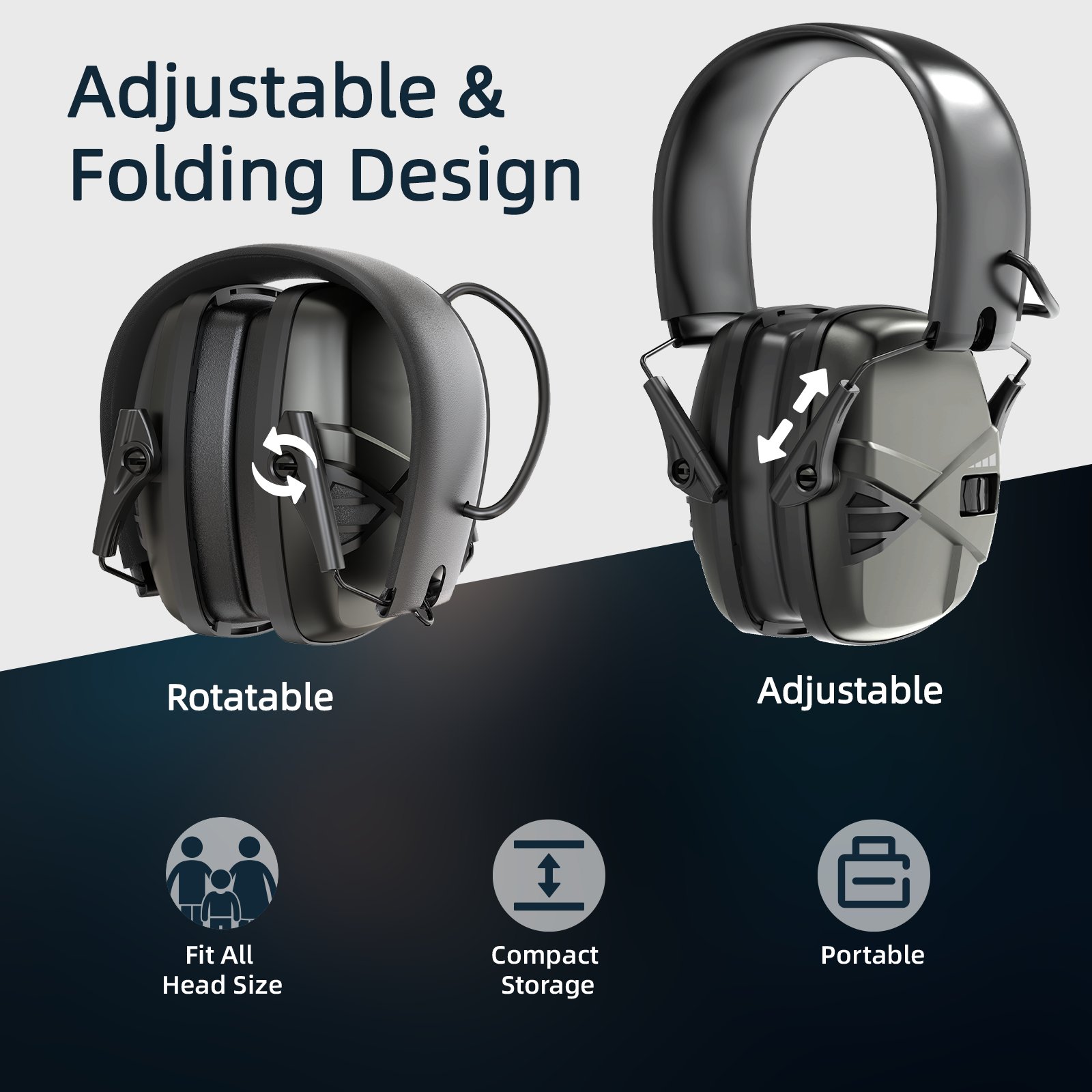 AK Raise AK900 Communication Ear Muffs Electronic Safety Protective Hearing Protection Noise Cancelling Tactical Earmuff
